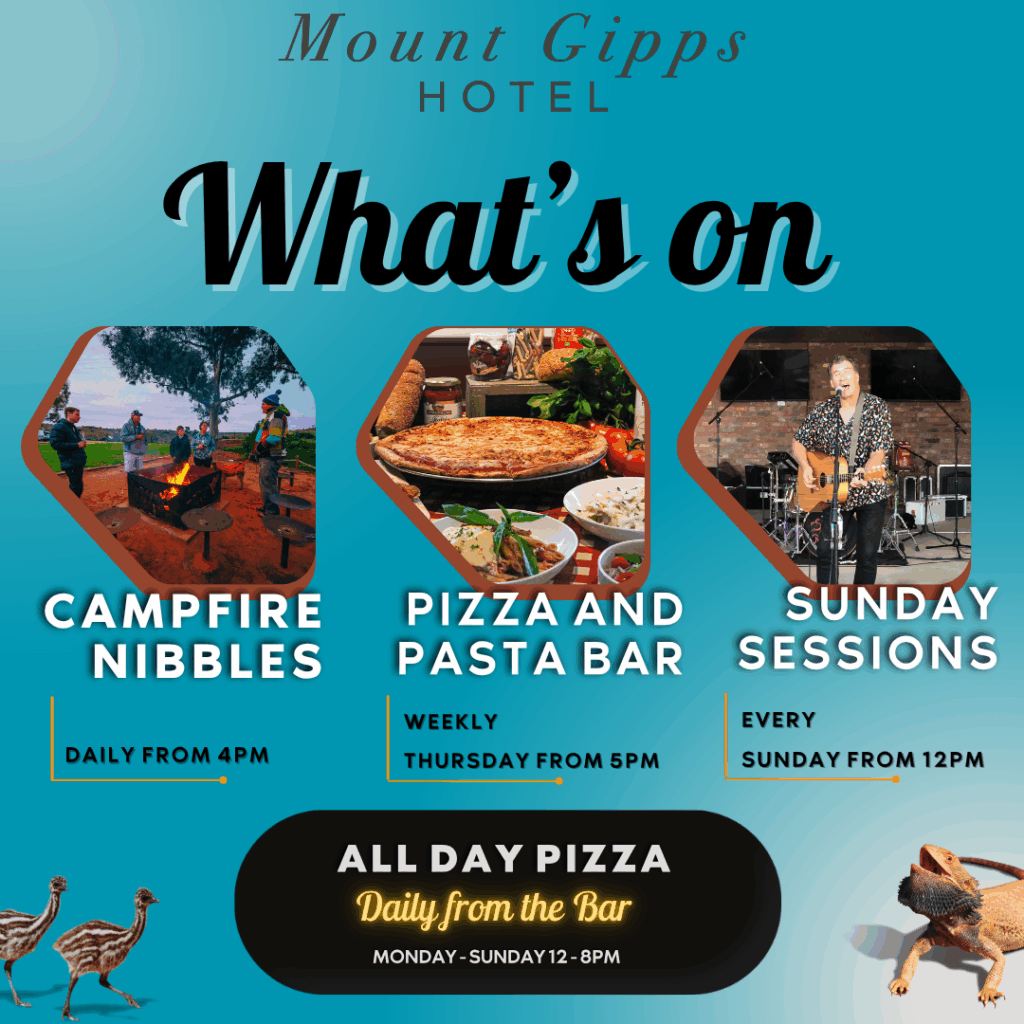 What’s On at Mt Gipps Hotel